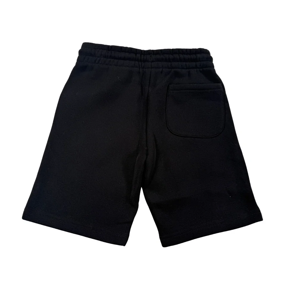 NWT‎ True Religion Boys Black Logo Sweat Shorts Size S Horseshoe Drawstring